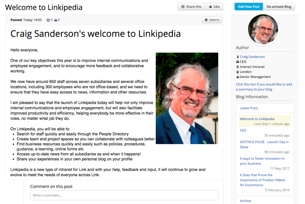 Linkipedia craig欢迎页面